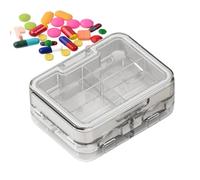 Pill Cutter Portable Tablet Holder, Daily and Weekly Medicine Storage with Chopper for Adults, Professionals, Travellers, Caregivers, Camping, School, Seniors