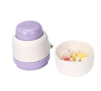 Pill Cutter, Portable Travel Pill Cutter and Crusher, Tablet Cutter for Pills, Multifunctional Cutter with Storage Container, Compact Pill Box with Precise Tablet Breaker for Small and Large, Purple