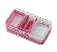 Pill Cutter-Smericio for Medicine Boxes in | Double Layer Tiny Tablet Space | 4 in 1 Cute Portable Pill for Hospital Children Work Elderly P, red, Please refer to the description, Please refer to