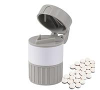 Pill Cutter Splitter for Small and Tiny Pills Pad - Easy Open Button. Wrap-Around Guard Prevents Cuts. Back Storage