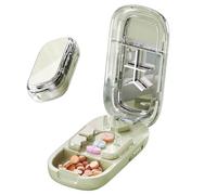 Pill Cutter Splitter | Portable Medicine Crusher - Daily Weekly Medicine Case Crusher for Adults Work Business Travel Nurses Camping School Elderly Kids