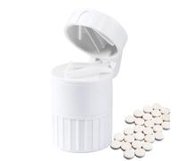 Pill Cutter Splitter - Tablets Slicer and Crusher, Tablet Splitters Grinder with Storage Box, 4-in-1 Pill Crusher | Portable Cutter for Tablet Small Pills Elderly Kids Pets Travel Home Use Rose Red