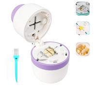 Pill Cutter/Storage, Stainless Steel Blade Pill Splitter, 1/2, 1/4 Clean Cut, Tablet Cutter for Pills, Portable Pill Cutters for Small or Large Pills(Purple)