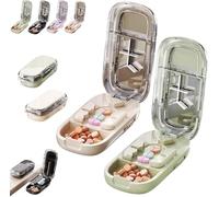 Pill Cutter, Tablet Cutter,Professional Portable Pill Cutter Splitter for Small and Tiny Pills, 1/2 1/3 1/4 Cutter with Stainless Steel Blades and Storage Box,Compact Storage Box with Boxes (2pc-a)