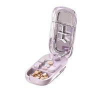 Pill Cutter with Storage, Pill Cutter for Cutting Multiple Pills at a Time in Half, Best Pill Cutter for Small or Large Pills, 1/2 1/3 1/4 Cutter, for Travel and Daily Use (Pink)