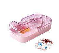 Pill Cutters for Tablets UK, Precise Tablet Cutter for Small Pills, Compact Pink Pill Splitter, Easy to Carry for Travel and Daily Medication Management, Plastic Material