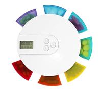 Pill Dispenser Alarm - Planned Tablet Timer Device Four Alert Pill Vault Weekly Tablet Storage Organiser, Jumbo Digital Reminder Screen, Discreet Locking System Safe Handling Module