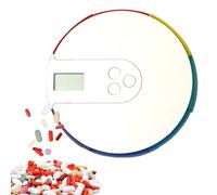 Pill Dispenser Alarm - Smart Pills Dispenser Reminder, Timed Pill Dispenser Machine, 7 Days Tablet Organiser with Large Digital Display, Automatic Pill Dispenser in Advance, Automatic Dispenser
