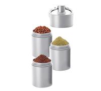 Pill Dispenser - Aluminium Multi-Compartment with Key Ring | Personal Pill Holder Box for Office, School, Outdoor, Travel, Camping, Hiking, Fishing