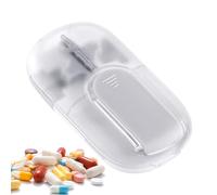 Pill Dispenser, Pill Crushers for Elderly - Reusable Pill Organizer | Portable Medicine Storage Box, Portable Tablet Organizers for Travel,