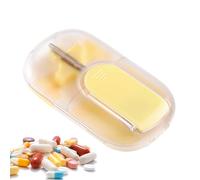 Pill Dispenser, Pill Crushers for the Elderly,Reusable Small Pill Cutter | Portable Medicine Box, Multifunctional Tablet Storage Box for Daily Use, Home, School