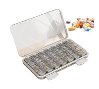 Pill Dispenser Tablet Box Organiser, Detachable 28 Pill Case for Different Medicines, Portable, Easy Medication Management and Organisation, Easy to Open, Perfect for Travel