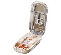 Pill Divider, Medicine Divider, Portable Tablet Holder with Partial Function, Weekly Tablet Storage for Nurses, School, Camping, Occupation, Household, Hospital, Work, Adults