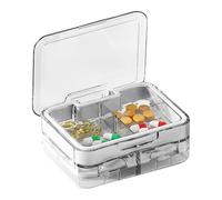 Pill Divider, Portable Pill Holder, Daily and Weekly Medicine Storage with Chopper for Adults, Professionals, Travellers, Carers, Camping, School, Seniors