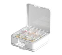 Pill Divider - Travel Dispenser Storage Box with Tablet Splitter - Precise Cutting, Safe Everyday Use for Seniors and Family Members