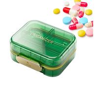 Pill Doses, Pill Case, Medicine Organizer 8 cm, Compact Double Equality Storage Container made of dust-proof, wear-resistant, space-saving material, ideal for use