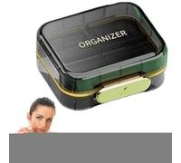 Pill Doses, Pill Case, Medicine Organizer 8 cm, Compact Double Equality Storage Container made of dust-proof, wear-resistant, space-saving material, ideal for use
