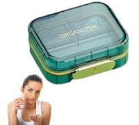 Pill Doses, Pill Case, Medicine Organizer 8 cm, Compact Double Equality Storage Container made of dust-proof, wear-resistant, space-saving material, ideal for use