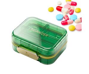Pill Doses, Pill Case, Medicine Organizer 8 cm, Compact Double Equality Storage Container made of dust-proof, wear-resistant, space-saving material, ideal for use