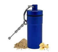 Pill Holder Keychain - Aluminum Portable Airtight Case, Compact Design with Secure Seal for Safe Storage Pill Organizer Case with Durable Build Keychain Container for Fish Oil Ear Plug Women Men Daily