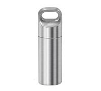 Pill Holder, Portable Pill Cases, Waterproof Daily Pill Container Holder, Portable Organizer Medicine Dispenser for Outdoor Camping Traveling (Silver, 3.9 * 1.15cm)