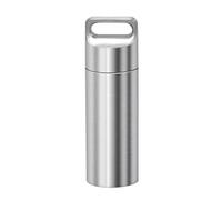 Pill Holder, Portable Pill Cases, Waterproof Daily Pill Container Holder, Portable Organizer Medicine Dispenser for Outdoor Camping Traveling (Silver, 6.5 * 1.95cm)