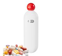 Pill Holder | Small Travel Pill Container Box - Portable Weekly Storage Case, Dispenser Pull-Out 3 Times a Day for Adults Supplements, Cod Liver Oil