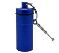 Pill Keyring, Portable Airtight Aluminium Tin - Pill Organiser Container for Adults Men Women Everyday Work