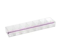 Pill, Medicine, Vitamin, Organizer | Weekly and AM PM Storage | 7 Locking Compartments | Clear Lids | Craft Mates | Apothecary Products