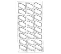Pill Molds Capsule Shape Oval Chocolate Molds Safe Transparent Pill for Making Pills Chocolate DIY Baking Tray for Truffle, Candy and
