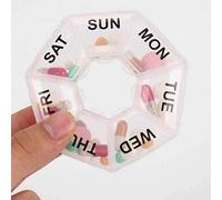 Pill Organiser 7 Day Easy Use Seven Day Pill Donut Pop Up by Noondl Doctor