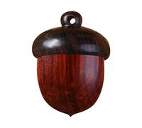 Pill Organiser Case - Portable Box Made of Pine Nut Shaped Wood, Charming Jewellery Accessories for Pills, Compact Medicine Organiser for or Bag, Can Be Worn as a Pendant