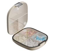Pill Organiser - Compact Weekly Pill Box with Clear Compartments | Portable Medicine Case for Travel, Leak-proof 7-Day Pill Storage, Daily Organiser for Purse, Bag or Tas
