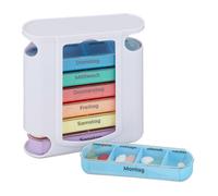 Pill organiser Lightweight Weekly Pill Dispenser Travel Pill Case 4 Compartments