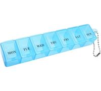 Pill Organiser, Pill Box 7 Day. Mon-Sun. 1 Times a Day Weekly Medicine Storage Box. Strong Box. Blue