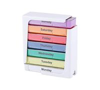 Pill Organiser, Pill Box Organiser 4 Times a Day, Weekly Pill Box 7 Day with 28 Compartments for Vitamin Supplement Medication, Travel Portable Medicine Container for Kid Men Women Elderly