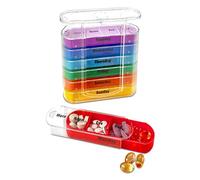 Pill organiser,Pill Box Organizer 4 Times a Day Stackable Weekly