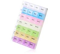 Pill Organiser Pill Boxes 7 Day 1 Times A Day Tablet Organiser Weekly Pill Box 7 Day with Compartments for Vitamins Medicine Supplements Fish Oils
