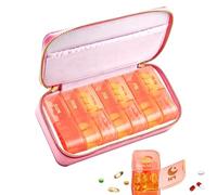 Pill Organizer 2 Times A Day | AM PM Dustproof Dispenser Container,Pill Cases Organizers 7 Day Weekly | for Medication Fish Oils Supplements for Home School Camping Dorm Purse Elderly Men Women