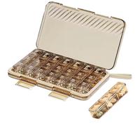 Pill Organizer 3 Times A Day, Portable Moisture-Proof Sealed Food-Grade Weekly Pill Organizer 3 Times a Day with Lid for Vitamin Fish Oil Supplements, 9x5x1