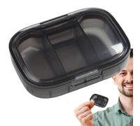 Pill Organizer - 3 Times a Day Translucent Lid Travel Pill Case | Portable Design Large Capacity Pill Case Container | Pill Dispenser for Morning, Noon, and Night Doses