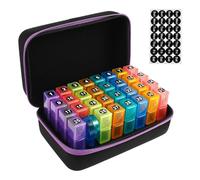 Pill Organizer - 31 Days Daily Pill Box, Medicine Storage Box for Fish Oil Supplements and Daily | Portable Pill Organizer for Wallet Pharmacy College Travel | Comp