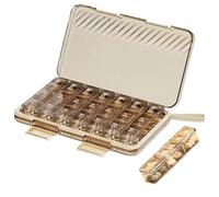 Pill Organizer 3X a Day Pill Organizer 3 Times A Day, Portable Moisture-Proof Sealed Food-Grade Weekly 3 Times with Lid for Vitamin Fish Oil, 9x5x1