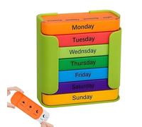 Pill Organizer - 4.72 Inch 7 Days Medicine Planner for Vacation Travel, Daily Health with 4 Times a Day Function, Tablet Box for Kids Adults Elderly School Hospital, Abs, Portable Case