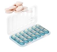 Pill Organizer 7 Day - Medication Storage - Portable Medication Container - for Adults Seniors Travelers Caregivers Daily Routine Home Office Travel Camping Gym Vacation