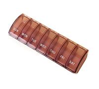 Pill Organizer 7 Day One Time a Day Pill Dispenser Weekly Medication Portable Dosset Storage Case Daily Travel BPA-Free Pill Box for Medicine, Supplements, Vitamins and Cod Liver Oil (Red)