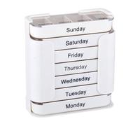 Pill Organizer - 7 Days Medicine Box Case | Portable Pill Organizer 4 Times a Day Weekly Supplement Holder for Kids Elderly Home Work School Hospital Airplane Vacation Travel