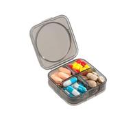 Pill Organizer, 7 Layer Stackable Detachable Box with Independent Lids and Sealing, Clear Case Visible Capacity, for Home Business Trip and Vacation Black