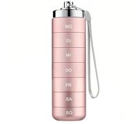 Pill Organizer - Aluminum 7 Day Stackable Metal Pill Box with Spin Lock, Waterproof Daily Medicine Case for Travel Outdoor Gym First-Aid, Style-2