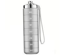 Pill Organizer - Aluminum 7 Day Stackable Metal Pill Box with Spin Lock, Waterproof Daily Medicine Case for Travel Outdoor Gym First-Aid, Grey